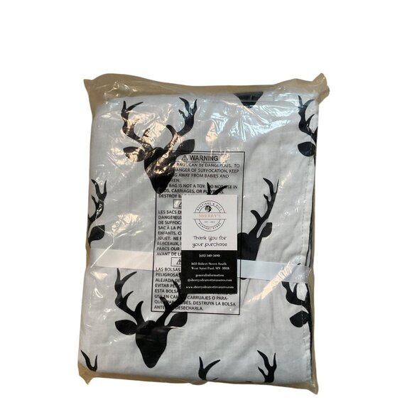 Jikka Baby Blanket Deer Head Print Reversible - Picture 4 of 5